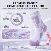 Chaussettes de sport respirantes et rembourrées en coton et nylon pour femmes, idéales pour la course, l'entraînement et le fitness – Vente en gros personnalisée