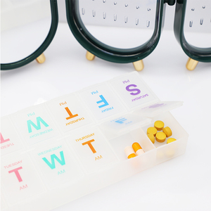 Offres Spéciales Organisateur de pilules de boîte de médecine de bouton poussoir de grande capacité 7 jours <span class=keywords><strong>Ampm</strong></span> de boîte de pilules - Product Image 3