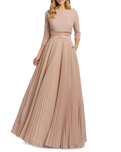 <span class=keywords><strong>Robe</strong></span> de soirée Maxi décontractée à la mode automne personnalisée grande taille Femmes <span class=keywords><strong>Robe</strong></span> élégante plissée étincelante en ligne A - Product Image 4