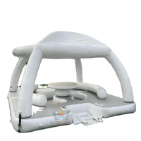 Nouvelle Conception - Île Flottante Gonflable pour Piscine - Tente Aquatique - Plateforme - Tente - Matériel PVC - Portable - Taille Personnalisable