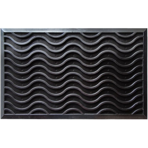 Tapis en caoutchouc ondulé, motif floral, rectangulaire, fabriqué à la machine, antidérapant, lavable, durable, écologique, pour l'extérieur, la maison, le bureau - Product Image 3