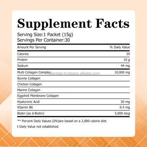Palitos de Gelatina de Colágeno de la Mejor Calidad, 10000 mg, Bajas Calorías, Gelatina de Colágeno de Pescado, Apoya la Salud de la Piel, el Cabello y las Uñas, Suplemento de Belleza - Product Image 2