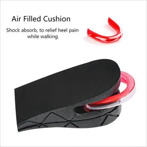 Ajustable 3 couches demi PVC talon élastique coussin rempli d'air Booster 6CM hauteur augmentant semelles intérieures pour hommes et femmes - Product Image 3
