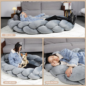 เตียงสุนัขขนาดใหญ่พิเศษ XXL ผ้าคริสตัลฟลานเนล ทนทานต่อการใช้งาน พร้อมฟองน้ำเมมโมรี่โฟม สำหรับเจ้าของสัตว์เลี้ยงและสัตว์เลี้ยง ใช้ร่วมกันได้ - Product Image 6