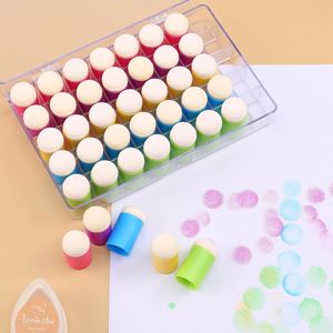 Set di Strumenti Artistici: Pennelli a Dito, Spugne per Disegno, Tamponi in Schiuma per Inchiostro, Timbri e Gessetti per Pittura e Artigianato - Product Image 4