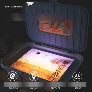 Kotak papan gambar portabel anak, kit lukisan pasir ajaib seni pasir untuk anak-anak Diy - Product Image 4