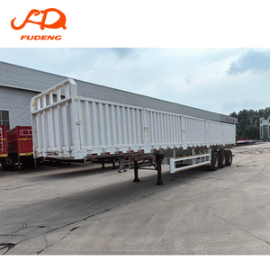 Remolque de Plataforma Lateral de 3 y 4 Ejes del Grupo Fudeng, <span class=keywords><strong>Remolques</strong></span> de Carga Laterales de 60 Toneladas para el Transporte de Carga a Granel en Guinea - Product Image 3