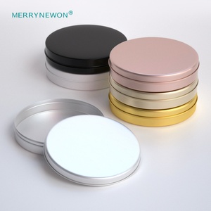 Envase Redondo de Aluminio de 200 ml, Ecológico, para Cosméticos, con Tapa Metálica, para Bálsamo Labial, Cuidado de la Piel y Polvos Sueltos - Product Image 2