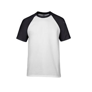 Camiseta informal personalizada para niño de color sólido con cuello redondo 100% algodón con mangas raglán de secado rápido para fitness - Product Image 4