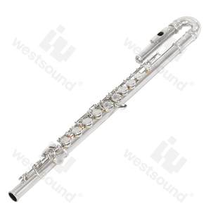 Tube incurvé plaqué argent flûte pour enfants flûte à double tête 16 trous E clé <span class=keywords><strong>chanson</strong></span> C queue flûte à tube incurvé plaqué argent - Product Image 4