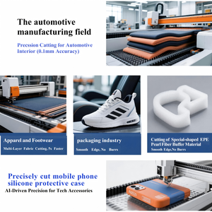 Traceur de découpe numérique automatique à plat avec moteur et système haute puissance pour machine industrielle de découpe de textiles et de vêtements - Product Image 3