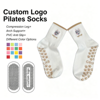 Chaussettes de yoga pour femmes POPSOX OEM/ODM, antidérapantes, respirantes, à séchage rapide, tricotées, pour Pilates, avec grip, imprimées, pour l'été