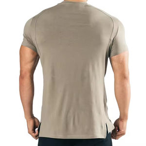 T-shirts pour hommes respirants à séchage rapide pour la salle de sport, entraînement, décontractés, couleur unie, fitness, course à pied, sport, vente chaude - Product Image 4