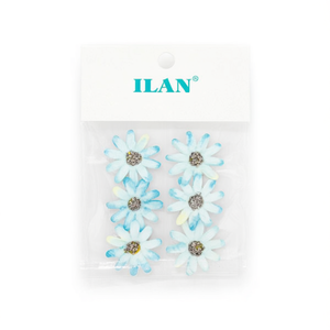 Applicazioni di Margherite Blu di Ilan Flores, 2,5 cm, 6 Pezzi per Decorazioni Artigianali - Product Image 2