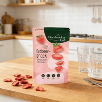 Op maat bedrukte snacknoten (amandelen, cashewnoten) hersluitbare zak met ritssluiting, herbruikbaar, voedselveilig, staande pouch
