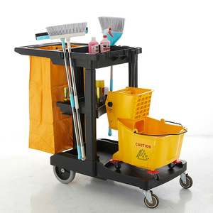 Chariot de service hôtelier de marque Double Swords, à trois niveaux, pour le ramassage et le nettoyage des assiettes, spécialement conçu pour les hôtels. - Product Image 1