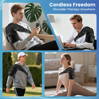 Masseur d'épaule chauffant Fitease à 4 moteurs, vibrant et pétrissant, rechargeable par USB 5000 mAh, télécommande sans fil avec minuterie