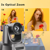 Sistema de Cámara de Videoconferencia PTZ 4K 30FPS con Zoom 3X, Solución AV, Mezclador de Video y Audio Todo en Uno para Conferencias Grupales