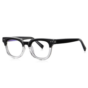 PF2120 Classique TR90 CP Temple Lunettes d'ordinateur pour hommes Lunettes optiques anti-lumière bleue personnalisées Lunettes noires à monture ronde transparente - Product Image 1