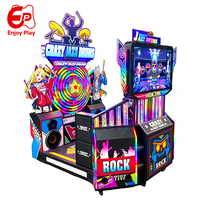 Batterie électronique professionnelle d'arcade Roland à peaux en mesh, à monnayeur, simulateur de jeu de rythme musical de jazz, en métal, version anglaise