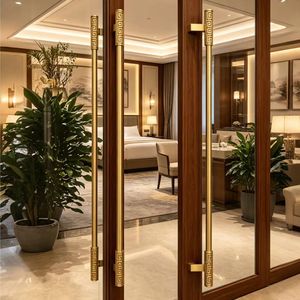 Oferta Especial: Manijas de Puerta Personalizadas con Diseño Griego para Hotel, Manija de Puerta de Acero Inoxidable 304 de Lujo con Patrón de Llave - Product Image 2