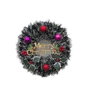Reusable Christmas Wreath with Red Berries <b>Flowers</b> Christmas Balls and Letters for <b>Display</b> in Hotel and Shopping Mall Windows - Product Image 6