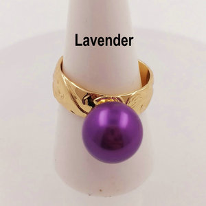 Bague en perle noire plaquée or 14 carats JX32, design héritage polynésien, pour femme, vente en gros de bijoux hawaïens - Product Image 5