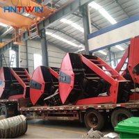 HNTIWIN Grappin hydraulique à deux/quatre câbles pour conteneurs à coquille d'orange, avec moteur et télécommande sans fil, pour grue portuaire de manutention de marchandises en vrac