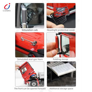 Chengji – camion à benne hydraulique professionnel pour enfants et adultes, simulation 1/14 4x4, gros jouets télécommandés en métal, rc - Product Image 4