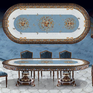 Table Ronde de Luxe en Marqueterie, Style Boulle, Artisanat Haut de Gamme, pour un Œuvre Maîtresse Splendide, Luxueuse et Prestigieuse - Product Image 1
