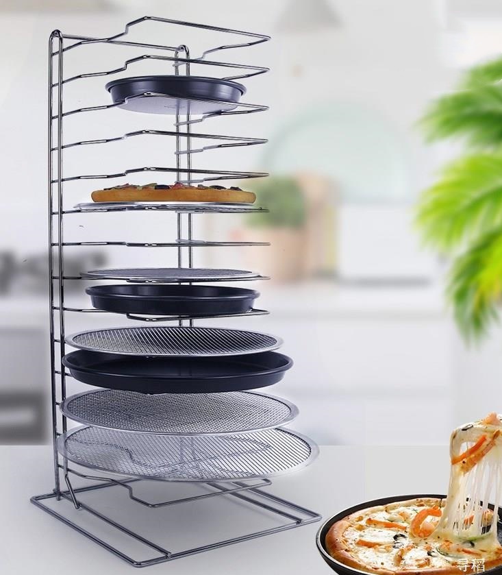 Support à Pizza 5 Niveaux En Inox Sharplace - Pour Refroidir Et Ranger Jusqu'à 5 Plaques !