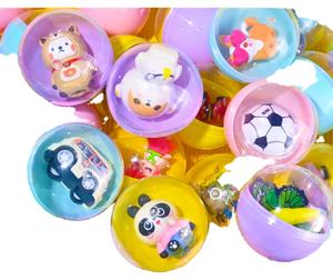 Прозрачная большая машина для яиц со слепой коробкой, Детский развивающий набор пластиковых игрушек для строительства и подарков в автомобильном киоске - Product Image 1