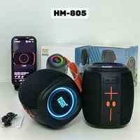 Enceinte Bluetooth portable HM-805, best-seller, puissante, avec éclairage RGB coloré, woofer, son stéréo, super basses, radio FM/TF/USB
