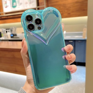 Custodia per telefono per ragazze con cuore <span class=keywords><strong>d</strong></span>'<span class=keywords><strong>amore</strong></span> a colori sfumati per iphone 7 8 X XS XR 11 12 13 14 Plus Pro Max