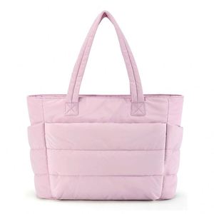Bolso Tote Ligero para Mujer, Material de Plumón Sintético, Forro de Poliéster con Cierre de Cremallera, para Viajes, Trabajo, Playa, Gimnasio o Compras - Product Image 2