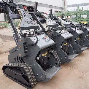 FREE SHIPPING Small Cheap Skid Steer Diesel Loader With Bucket Different Attachment Skidsteer Bagger Mini