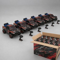 Camion de course tout-terrain RC pour le désert, jouet télécommandé, Rock Crawler avec roue de secours et cage bleue