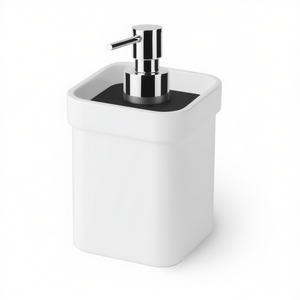 Distributeur de savon liquide Saeta en mélamine blanc-gris 85x90x150 mm - Product Image 2