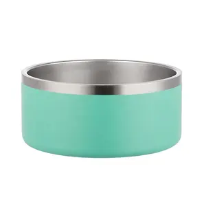 64 oz Insulated Dog Bowl Stainless Steel Pet Bowls Food Feeder Powder Coat Metal Thermal Bowls for Dog custom Logo wholesale