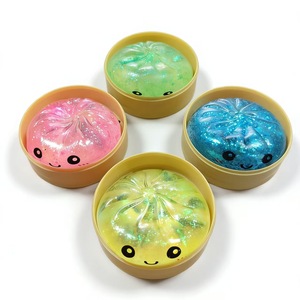 Juguete antiestrés de papel duradero con azúcar de malta brillante, de rebote lento, en forma de mini bollo, producto promocional. - Product Image 3