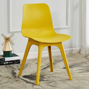 Chaise de salle à manger en plastique empilable, élégante, durable, confortable, robuste, moderne et minimaliste pour atelier, salon, bureau - Product Image 6