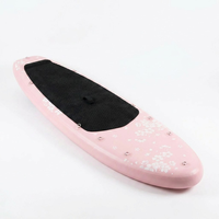 Planche de paddle gonflable rose Sakura en PVC tout usage de 10 pieds avec kit de yoga pour femmes, idéale pour le lac, la plage et les sports nautiques pour débutants