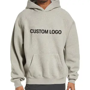 300 600Gsm Hoge Kwaliteit Mannen Katoen Dikke Zwaargewicht Franse Terry Trui Hoodie Custom Drop Schouder Fleece Oversized Hoodie