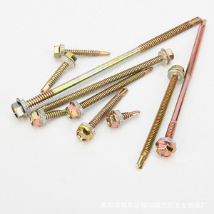 สกรูเจาะยึดตัวเองหกเหลี่ยม เหล็กกล้าคาร์บอน เกรด 8 เมตริก สำหรับยึดโลหะ - Product Image 1