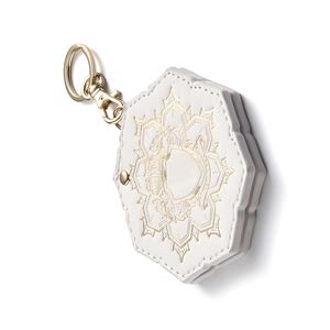 Custom Made Logo Laciness Makeup Hand PU <b>Small</b> Double Sides Slide <b>Mirror</b> With Keychain - Product Image 5