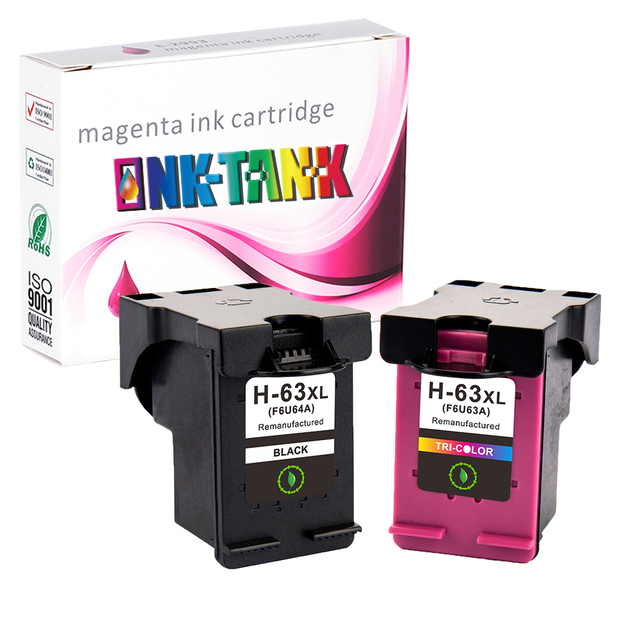 INK-TANK 63XL 63 XL Black Remanufactured Color Inkjet Ink Cartridge for HP63 for HP DESKJET 1112 2132 2131 3630 Printer