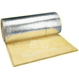 Fabricantes com bom preço fibra nova embalagem cobertor de lã de vidro com fsk para casas de construção de metal telhado isolamento