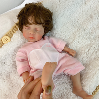 Adorables poupées de renaissance en silicone de 12 pouces, poupées bébé endormies, texture réaliste, jouets compagnons pour tout-petits