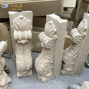Nouvelles poutres de support de porte en pierre magique GRC, pierre de grès artificielle, décoratives pour l'extérieur - Product Image 2