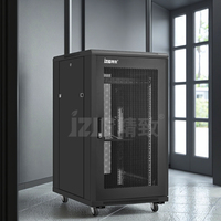 Armoire de serveur de centre de données DDF IT 19 pouces, unités 18U-42U, pour intérieur, avec porte avant en acier et verre, certifiée ISO9001